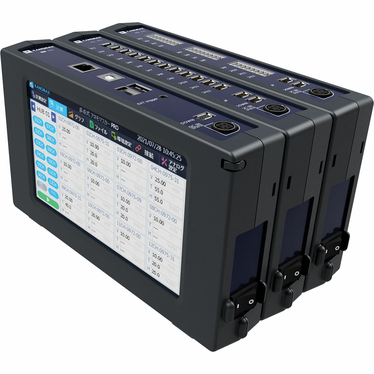 1590-1591-1592-front-web Kanomax Multi-Channel Anemometer - Model 1590, 1591, 1592 Front